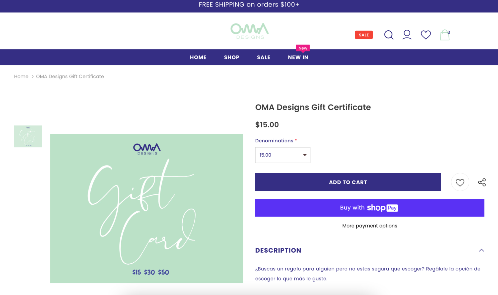 Сертификат дизайна OMA